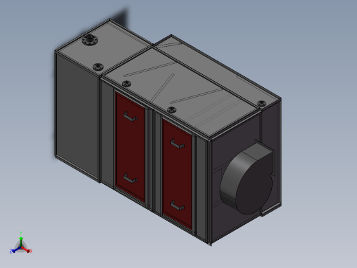 湿式除尘设备3d图纸 钣金离心吸尘器3d模型 三维机械设计模型正等轴测缩略图