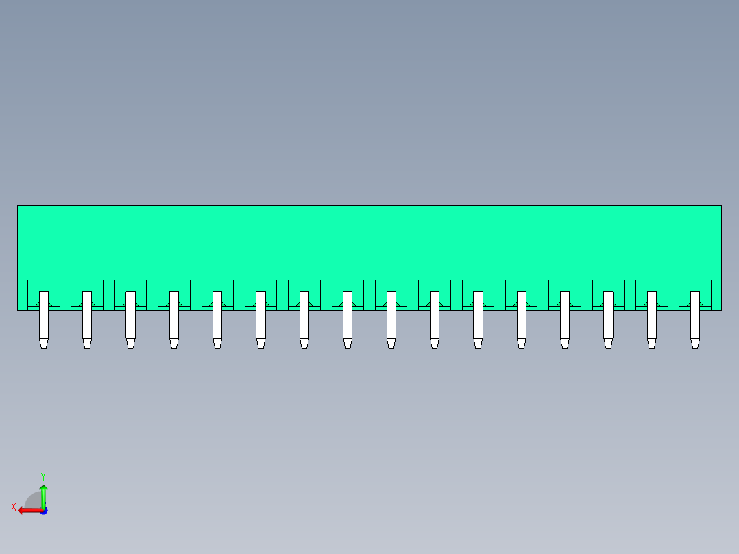 DEGSON 15EDG 系列 3.81mm 插拔式接线端子-15EDGVC-3.81-16P-14-00AH后视图