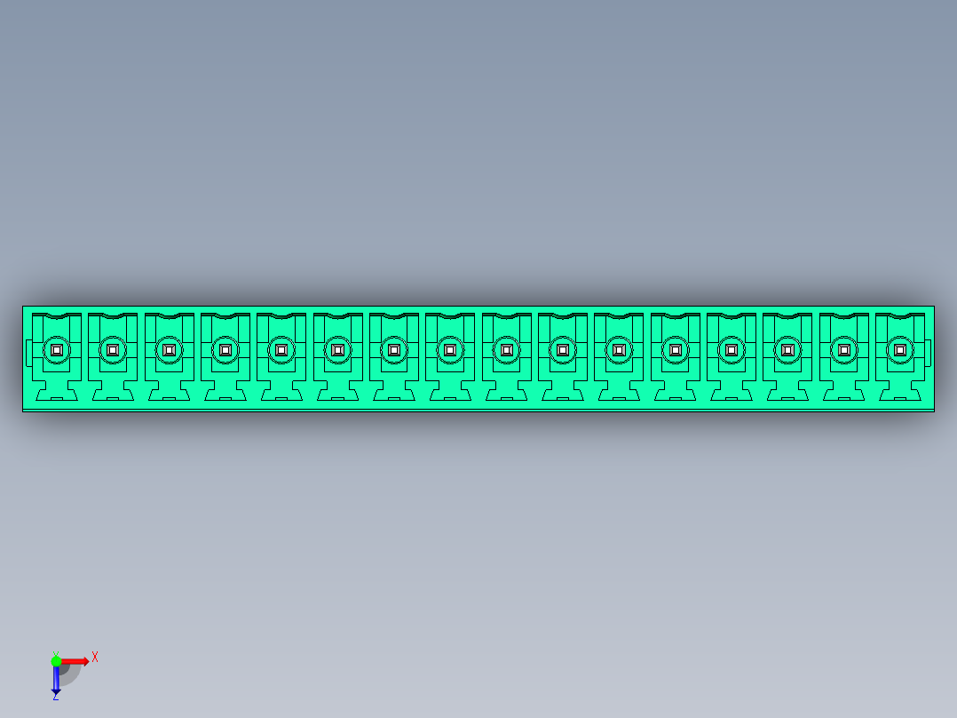 DEGSON 15EDG 系列 3.81mm 插拔式接线端子-15EDGVC-3.81-16P-14-00AH俯视图