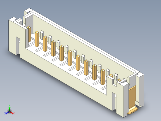 JST-B12B-PH-SM4-TB正等轴测缩略图
