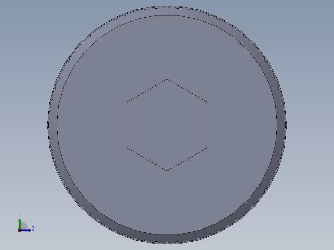 内六角螺螺栓-SB 0.375-16 x 1.5.SLDPRT左视图