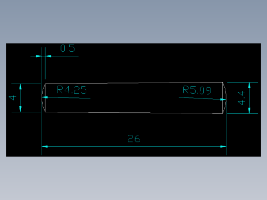CAD格式机械制图二维100例练习-05 圆锥销