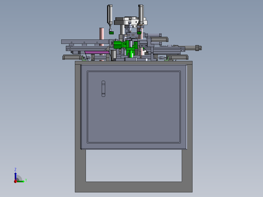 马达线圈入磁机右视图