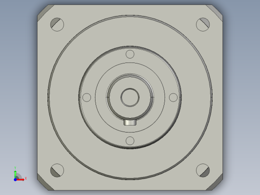 PARKER旋转式减速机3D模型STP格式前视缩略图