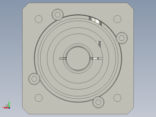PARKER旋转式减速机3D模型STP格式后视缩略图