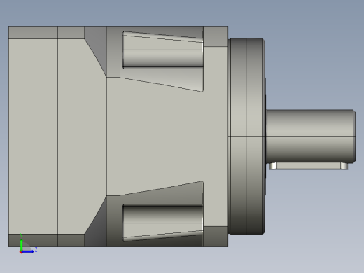PARKER旋转式减速机3D模型STP格式左视缩略图