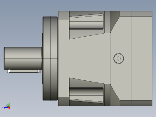 PARKER旋转式减速机3D模型STP格式右视缩略图