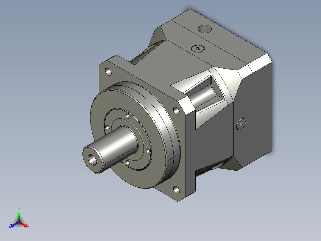 PARKER旋转式减速机3D模型STP格式正等轴测图