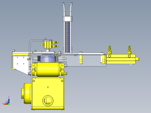 JX501-圆形盖自动装配生产单元结构三维后视缩略图