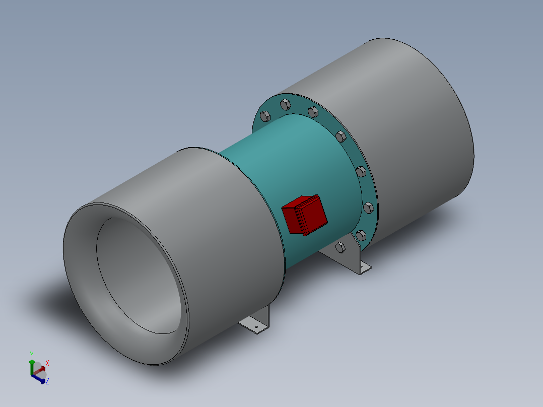 射流风机NSL系列12款正等轴测图