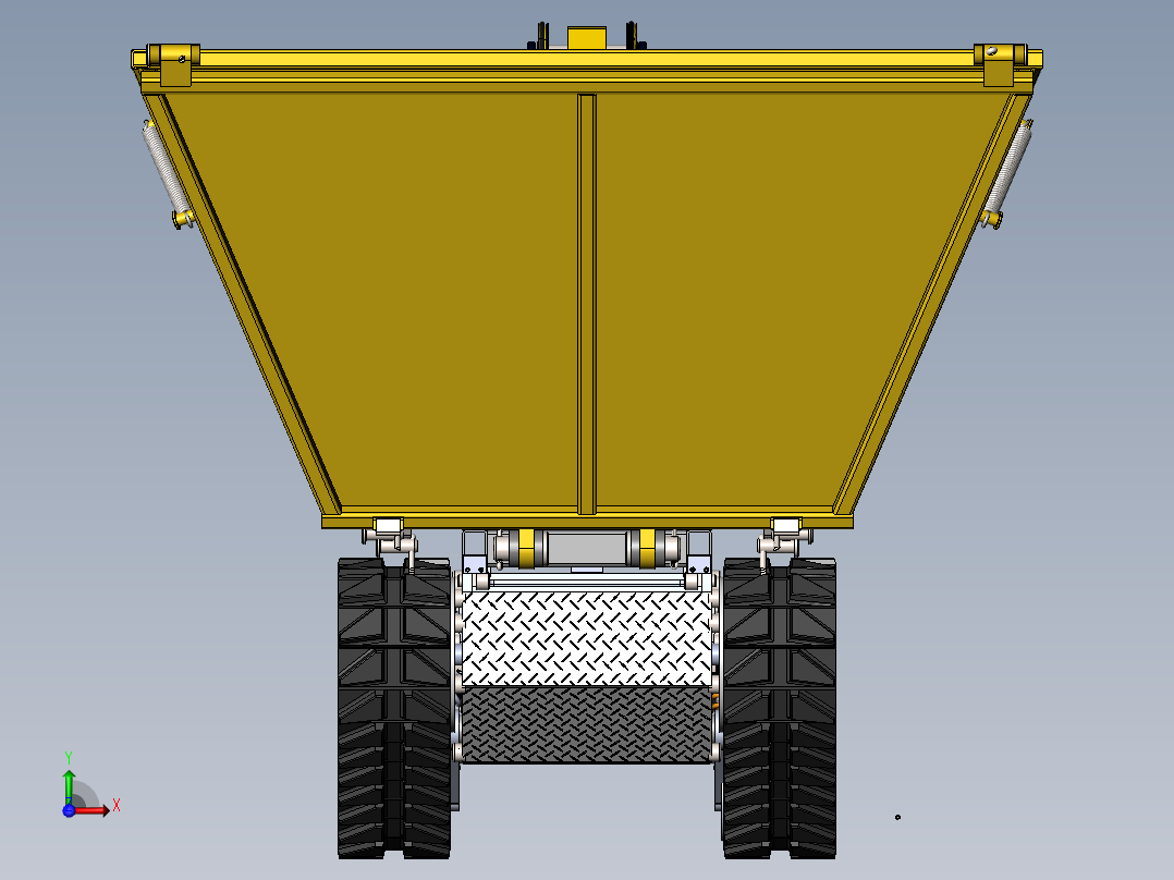 自动翻斗履带车前视图
