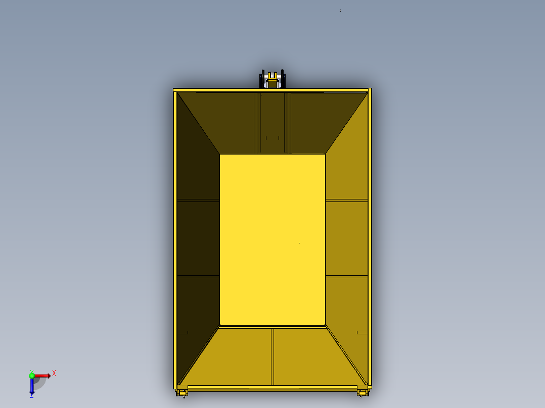 自动翻斗履带车俯视图