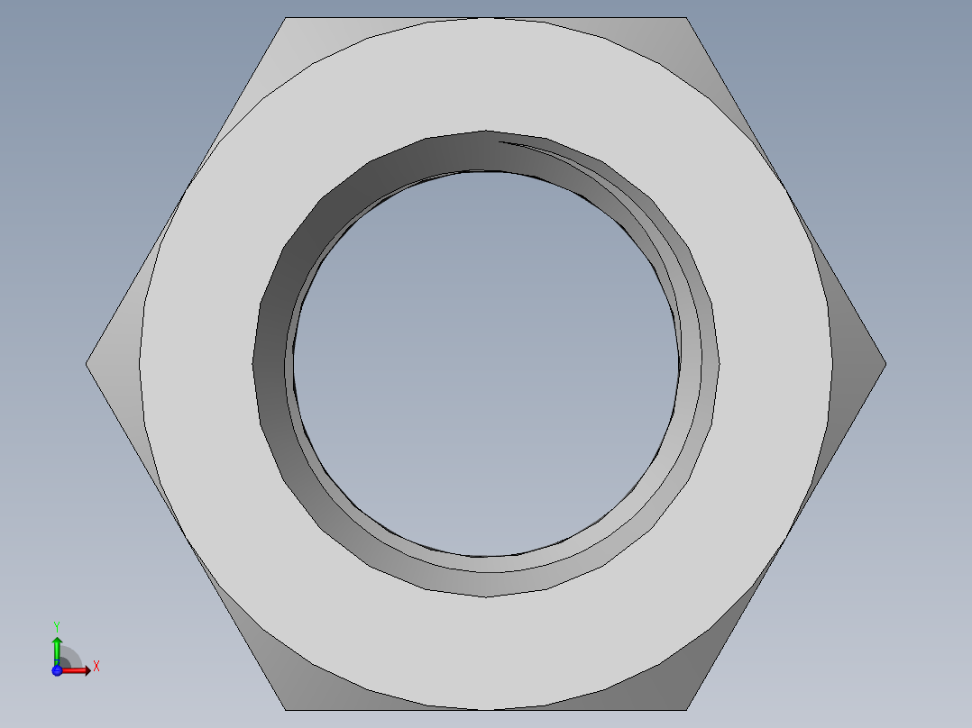 DIN 934 螺母-M45 Nut.SLDPRT前视图