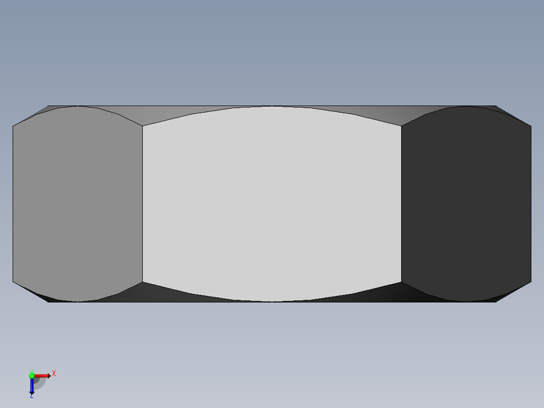 DIN 934 螺母-M3 Nut.SLDPRT俯视图