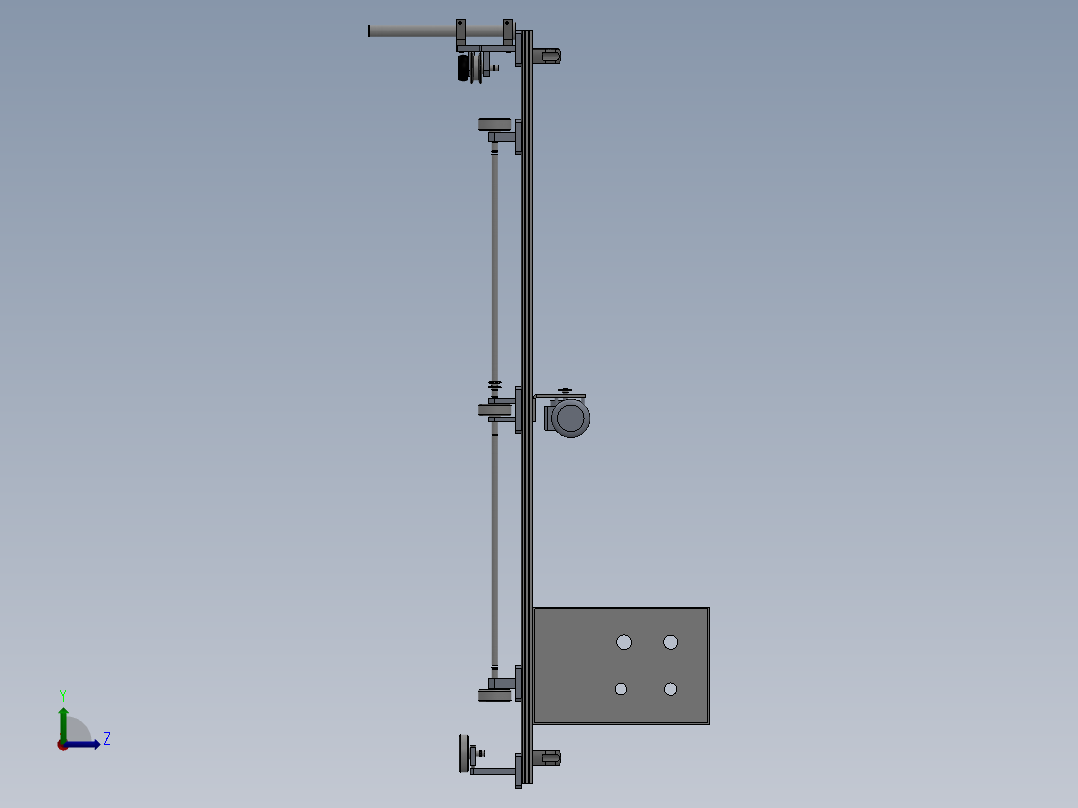 钢构复合板打胶机左视图
