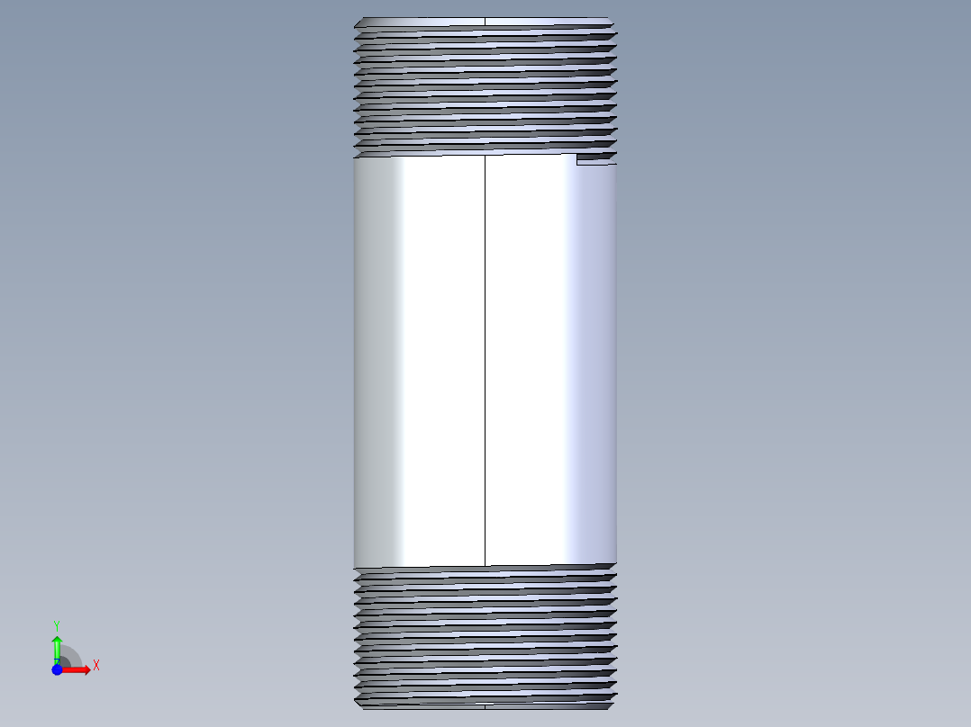 聚氯乙烯配件33-Sch80_Nipple_MPTxMPT_861-217_1.5in x 5in前视图