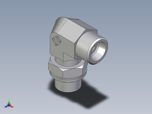 卡套式工业通用硬管接头EO_Adjustable_Locknut_elbow_WEE12SMOMDCF
