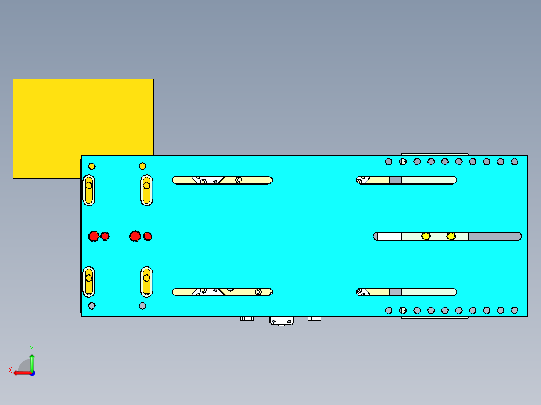 X1008-笔记本CNC工装夹具三维模型CNC2后视图