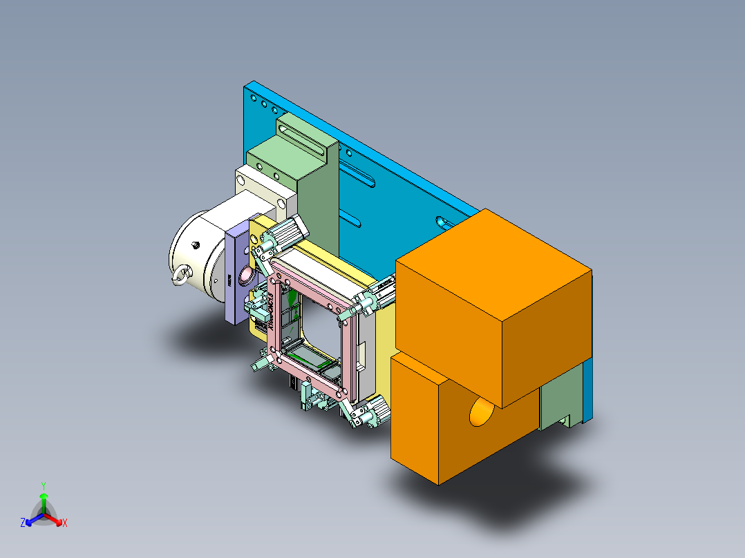 X1008-笔记本CNC工装夹具三维模型CNC2正等轴测图