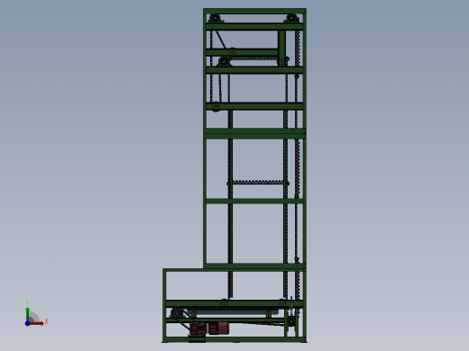 C型连续性提升机sw16可编辑前视缩略图