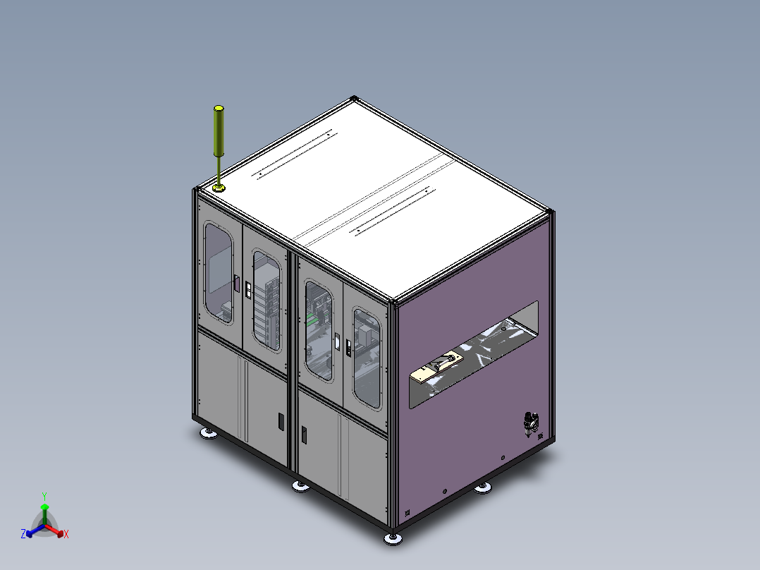 电阻绕线焊线一体机sw18正等轴测图