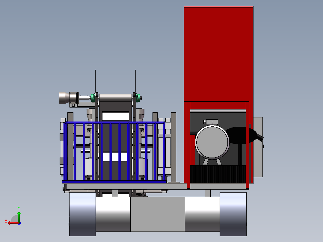 白菜收获机后视图