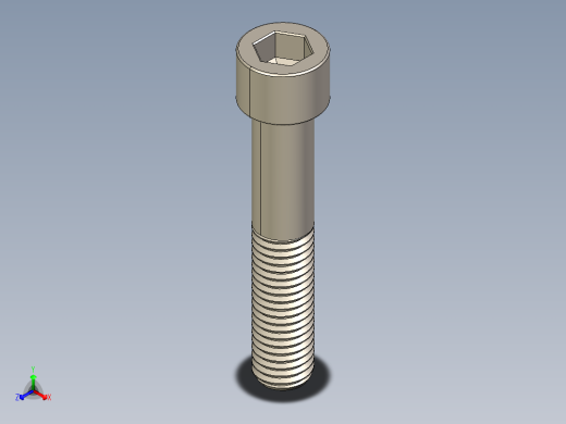 Screw_DIN_912_M12x65_A2.STEP公制内六角螺钉