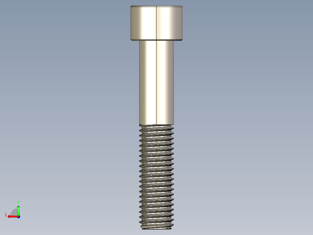 Screw_DIN_912_M12x65_A2.STEP公制内六角螺钉后视图
