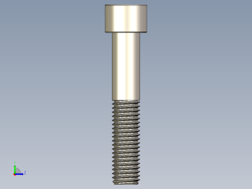 Screw_DIN_912_M12x65_A2.STEP公制内六角螺钉左视缩略图