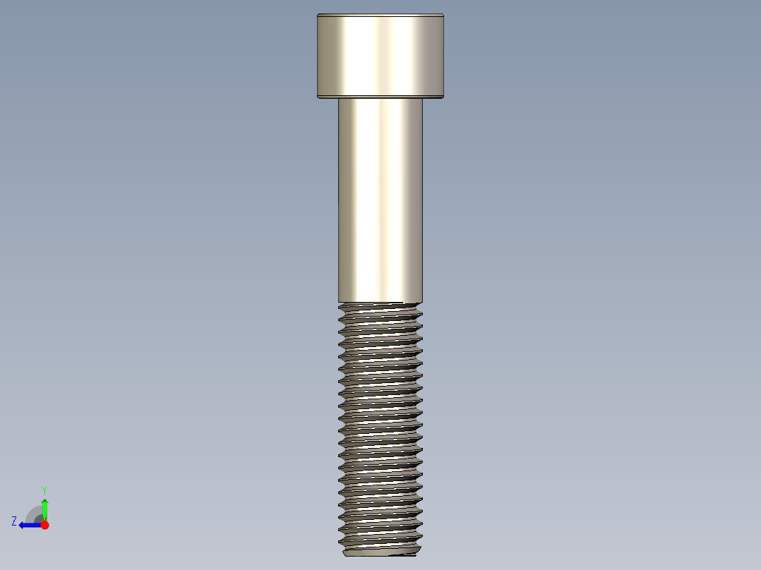 Screw_DIN_912_M12x65_A2.STEP公制内六角螺钉右视图