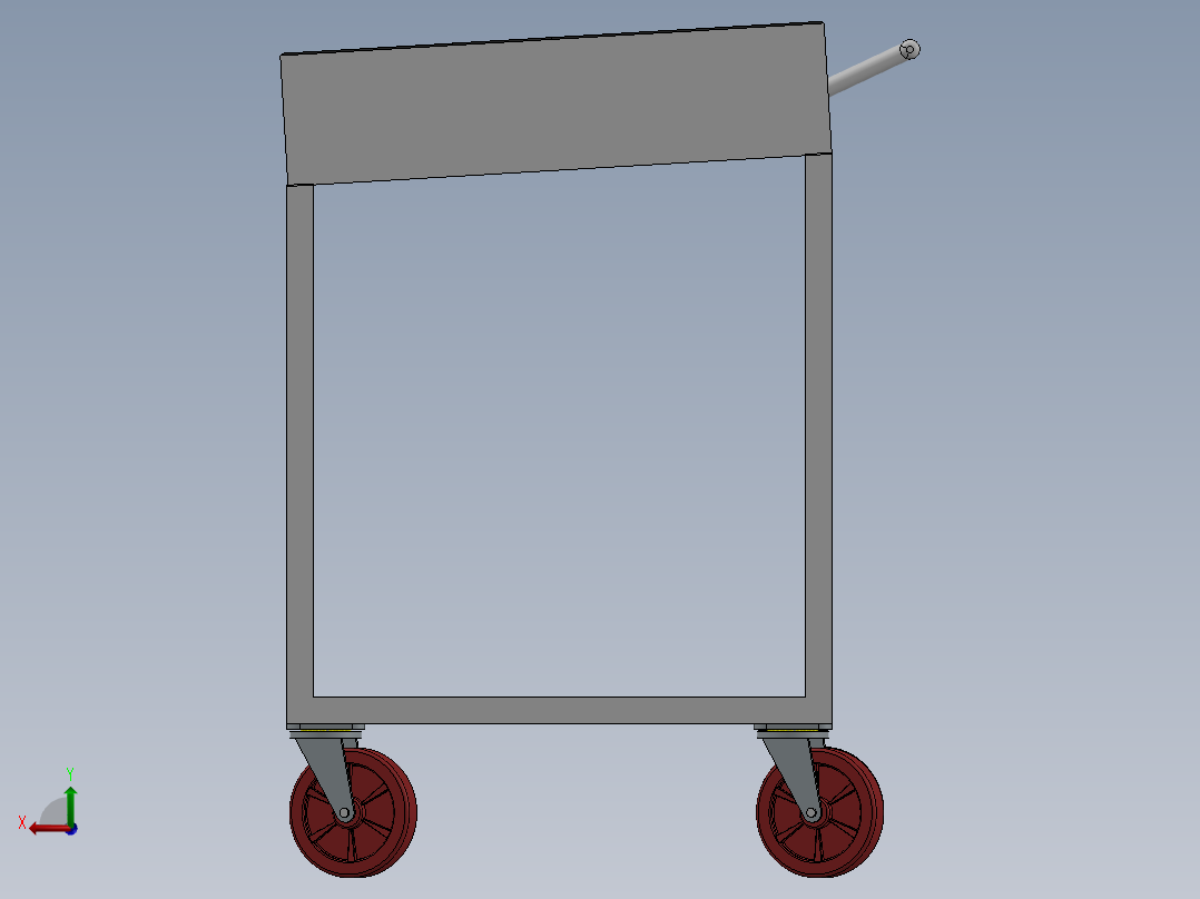 工具推车后视图