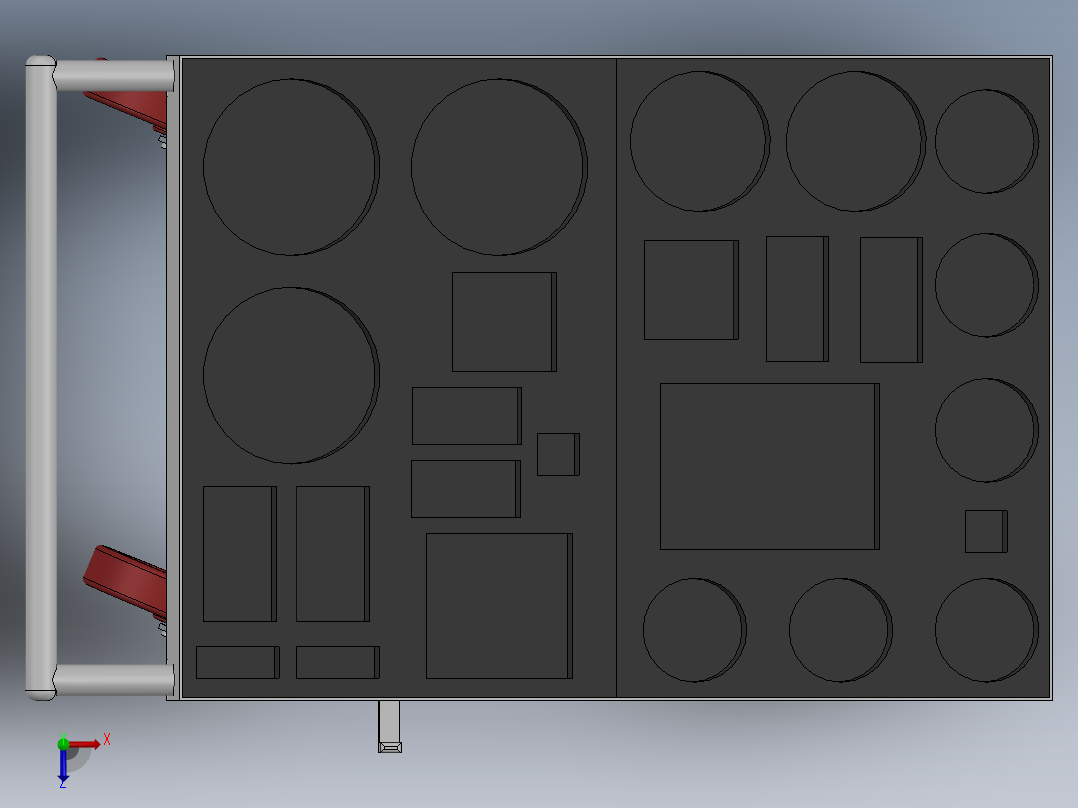 工具推车俯视图