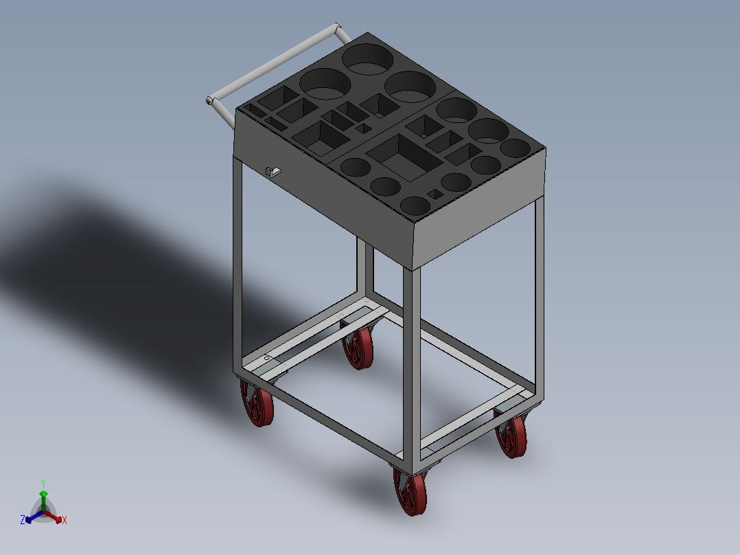 工具推车正等轴测图