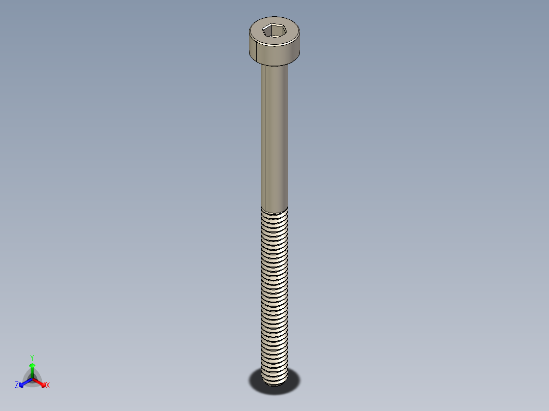 Screw_DIN_912_M2x30_A2.STEP公制内六角螺钉