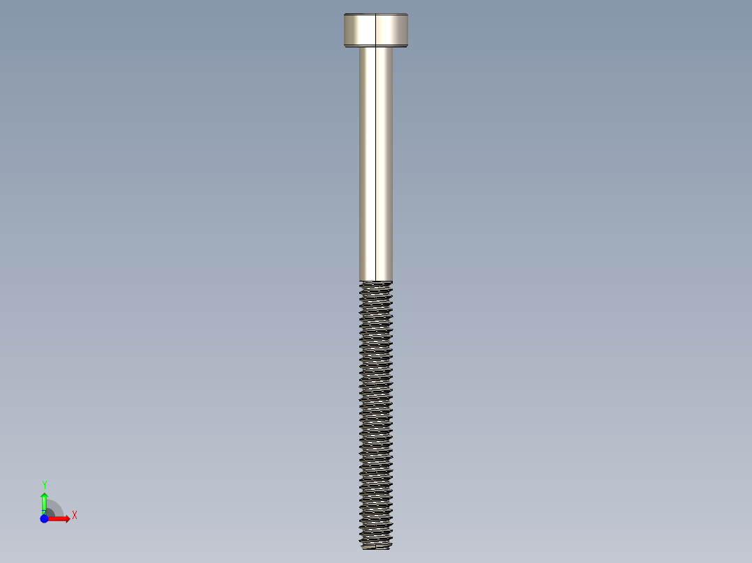 Screw_DIN_912_M2x30_A2.STEP公制内六角螺钉前视图