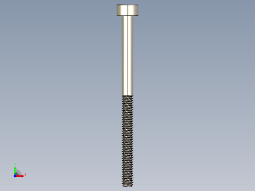 Screw_DIN_912_M2x30_A2.STEP公制内六角螺钉前视缩略图