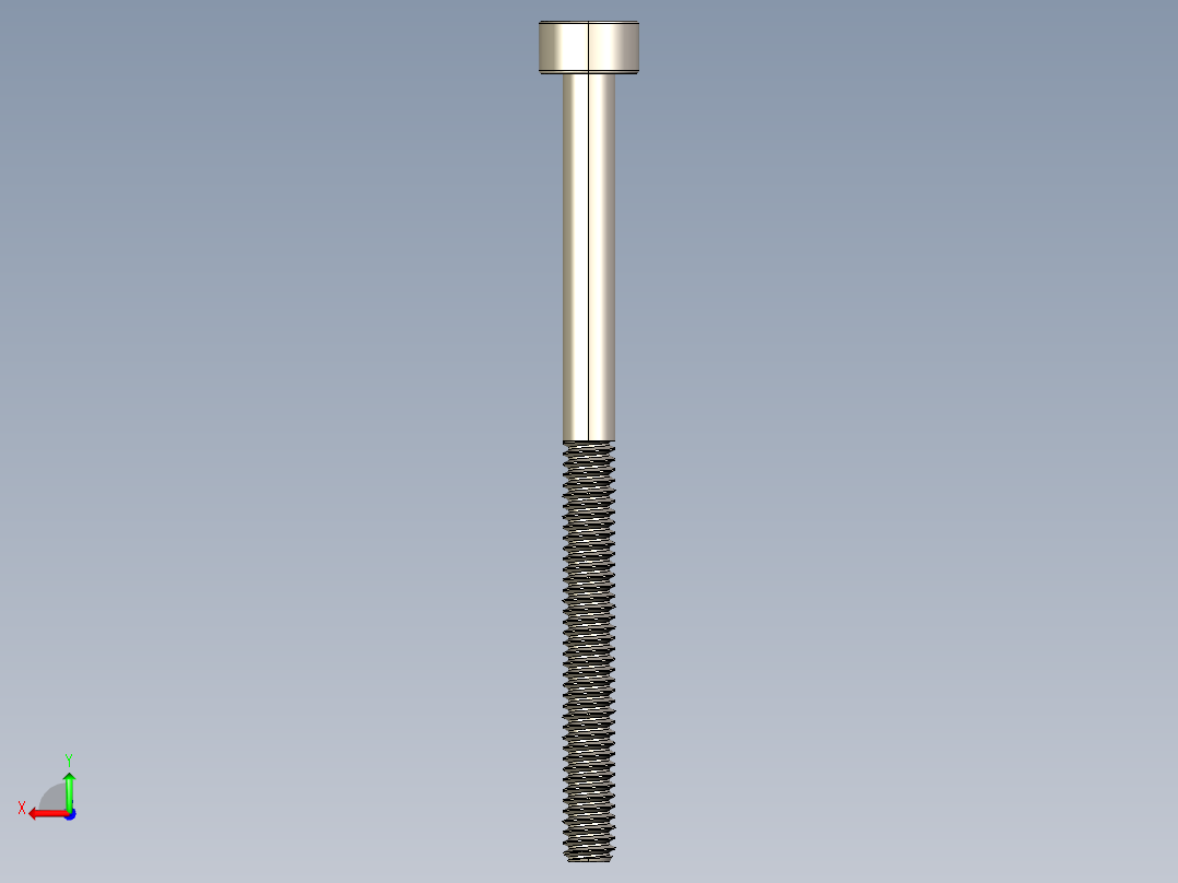 Screw_DIN_912_M2x30_A2.STEP公制内六角螺钉后视图