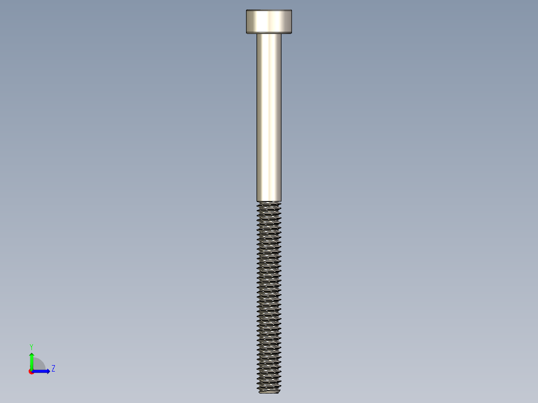 Screw_DIN_912_M2x30_A2.STEP公制内六角螺钉左视图