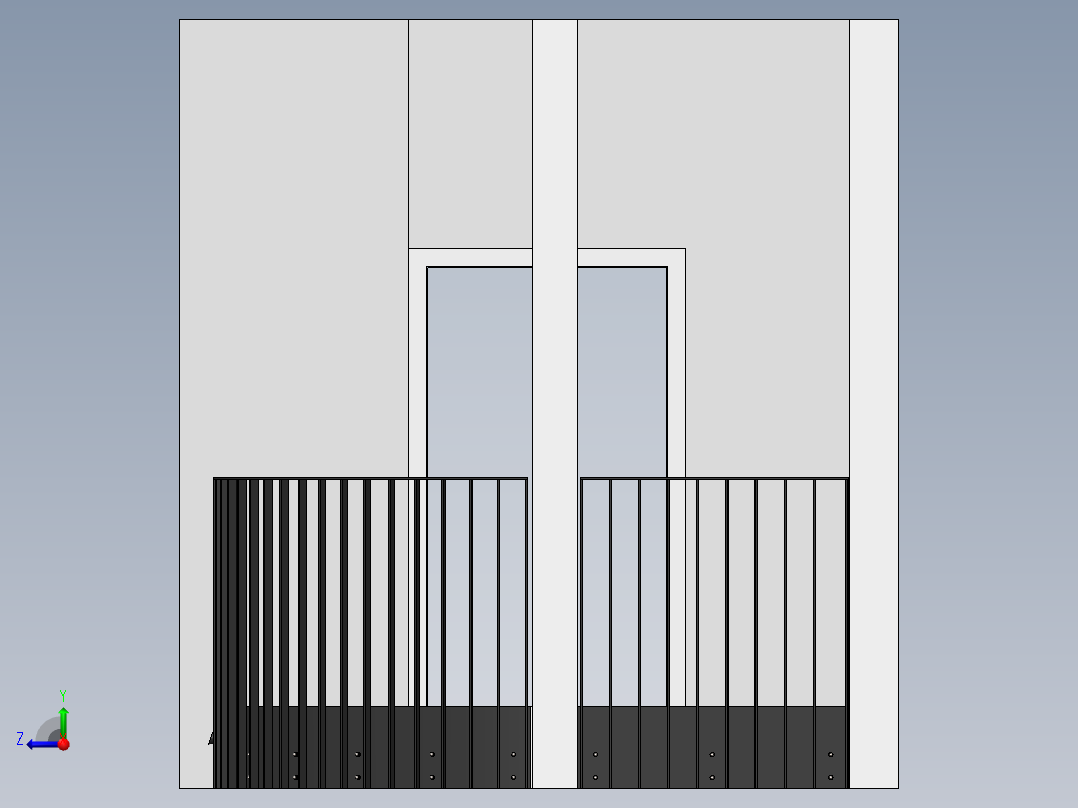 带有 PL40x10 主体和床单的阳台右视图