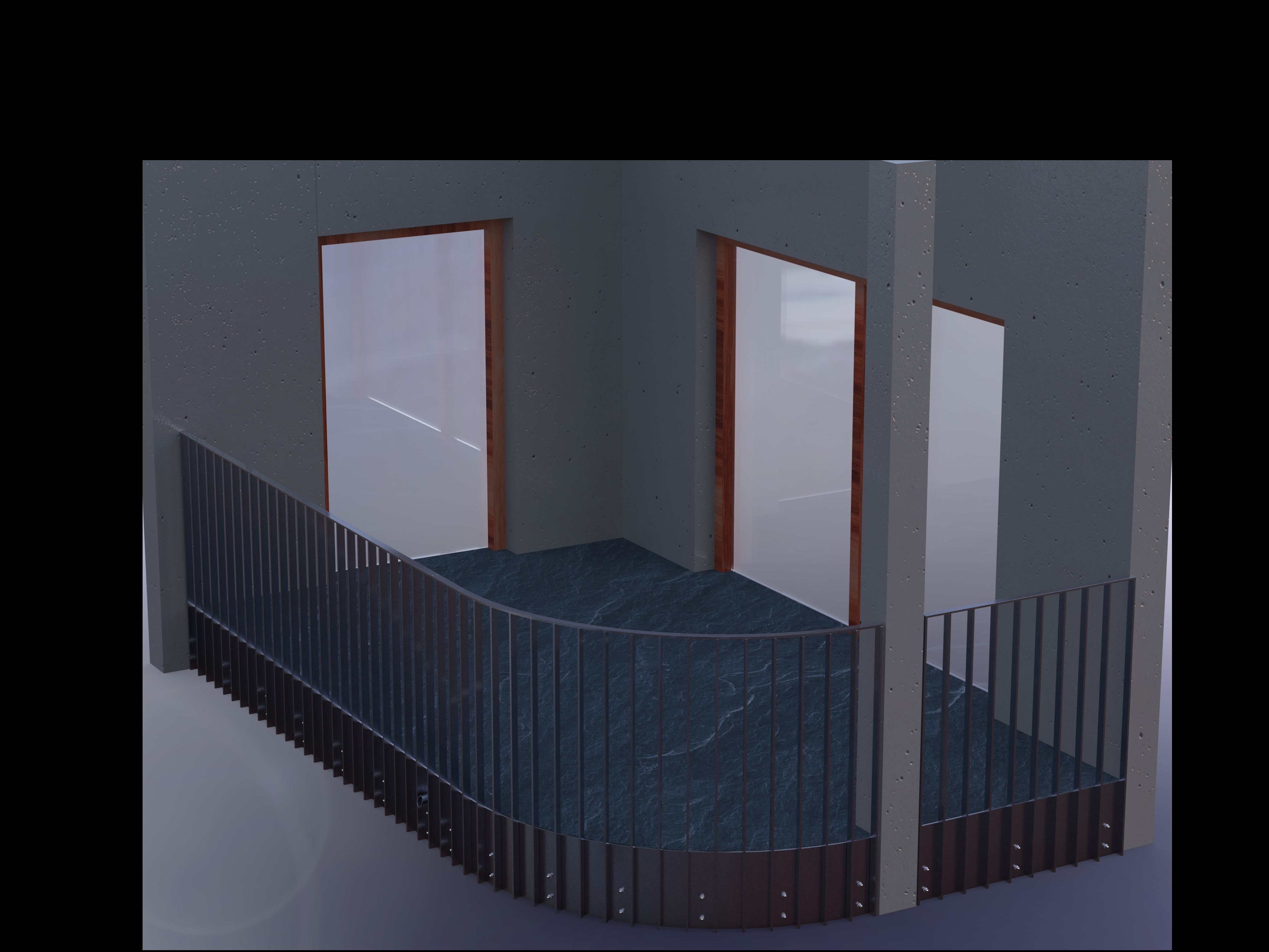 带有 PL40x10 主体和床单的阳台