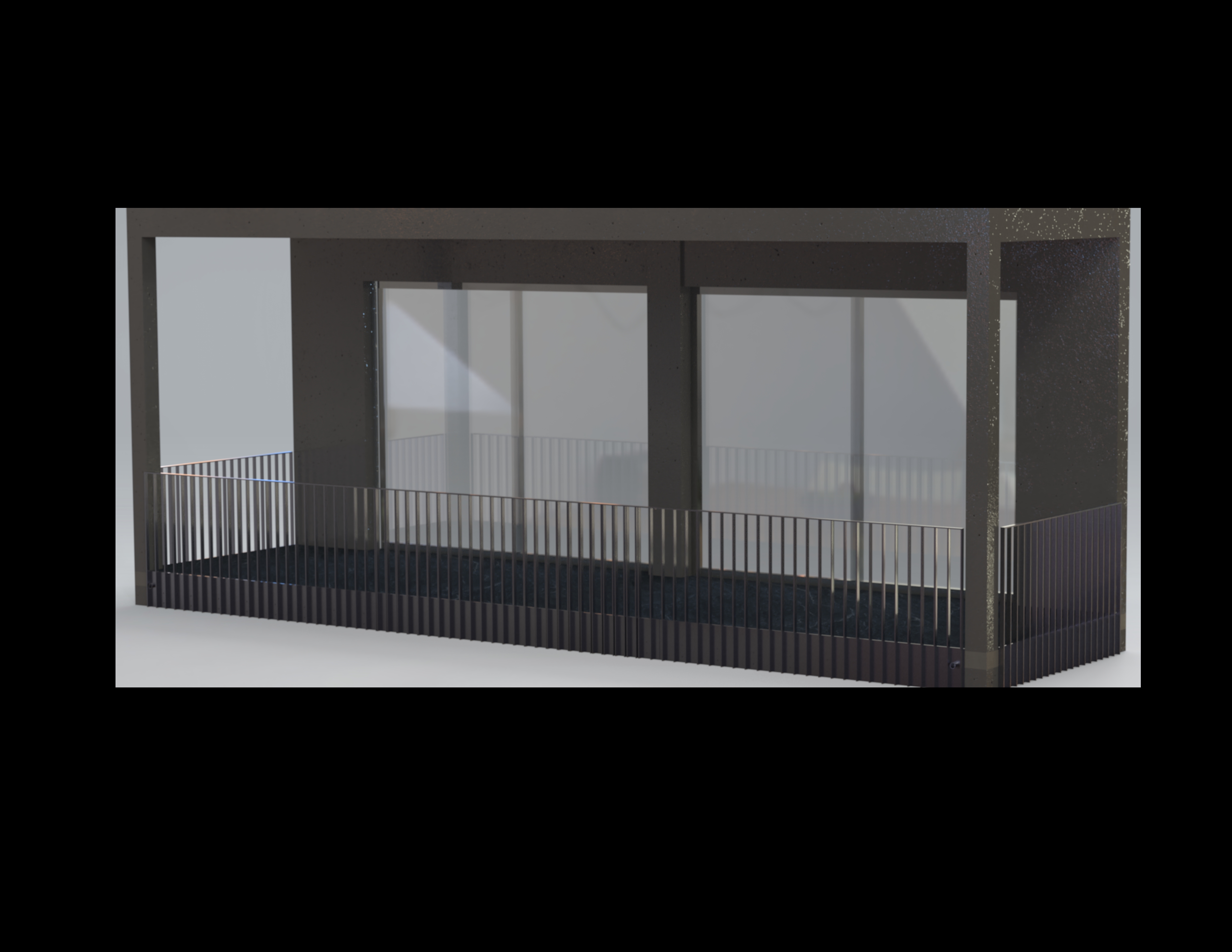 带有 PL40x10 主体和床单的阳台