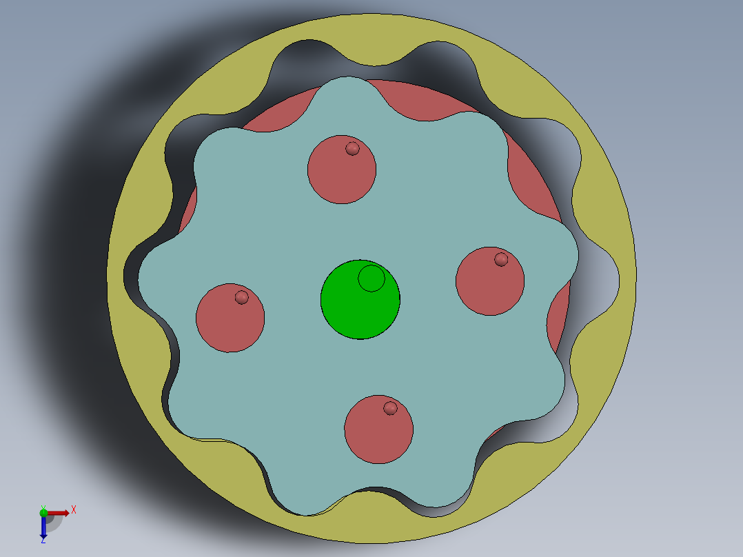 摆线减速器、摆线针轮减速器、减速器(35)俯视图