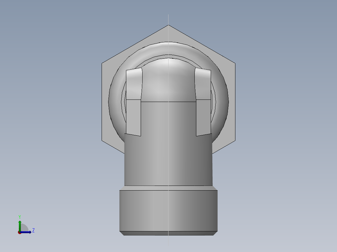 直角过板接头、6D9-22LN左视图