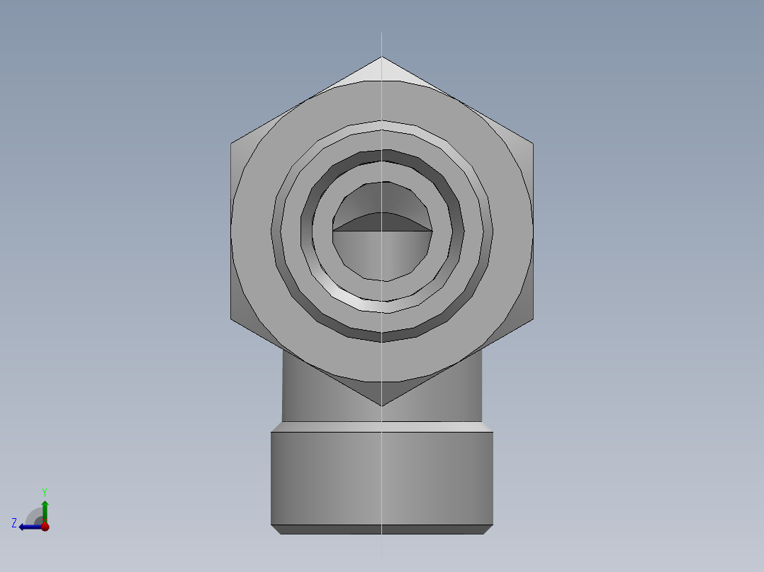 直角过板接头、6D9-22LN右视图