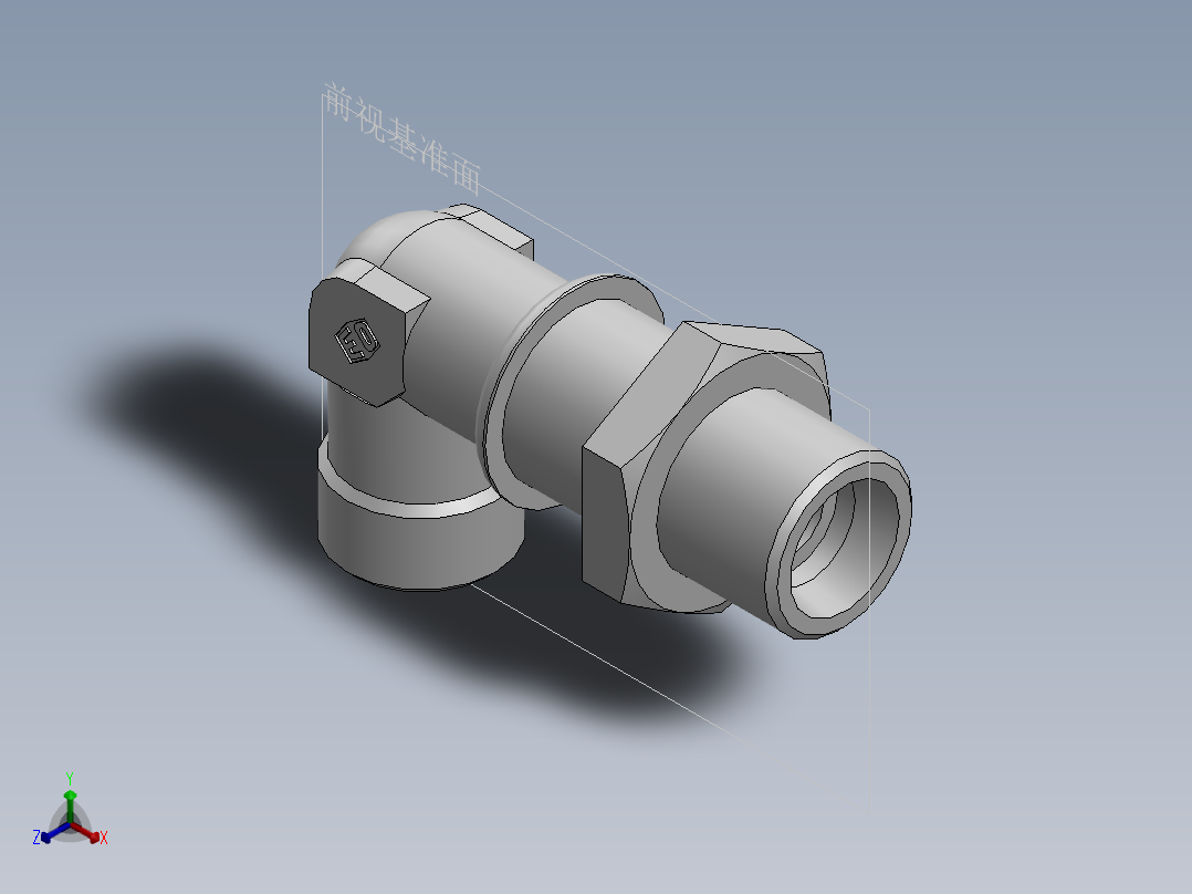直角过板接头、6D9-22LN正等轴测图