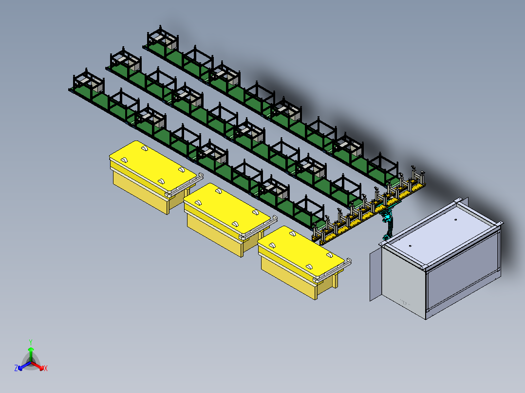 小件自动焊接机设备的取料与运输组合