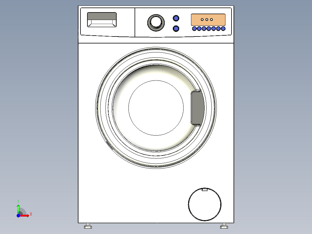 B2004630-滚筒洗衣机前视图