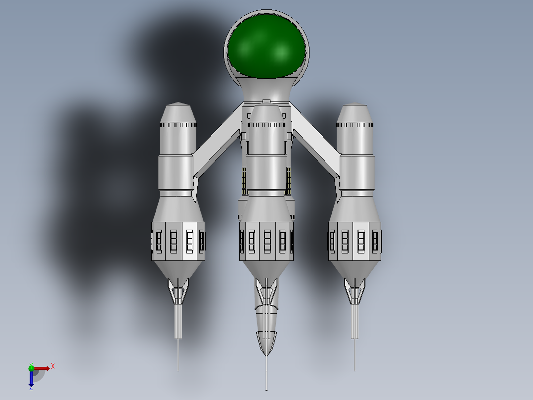 宇宙飞船(106)俯视图