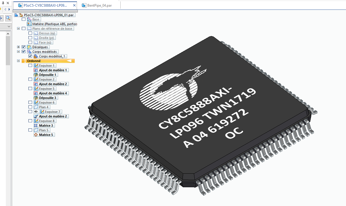 soc5 cy8c5888axi lp096 13