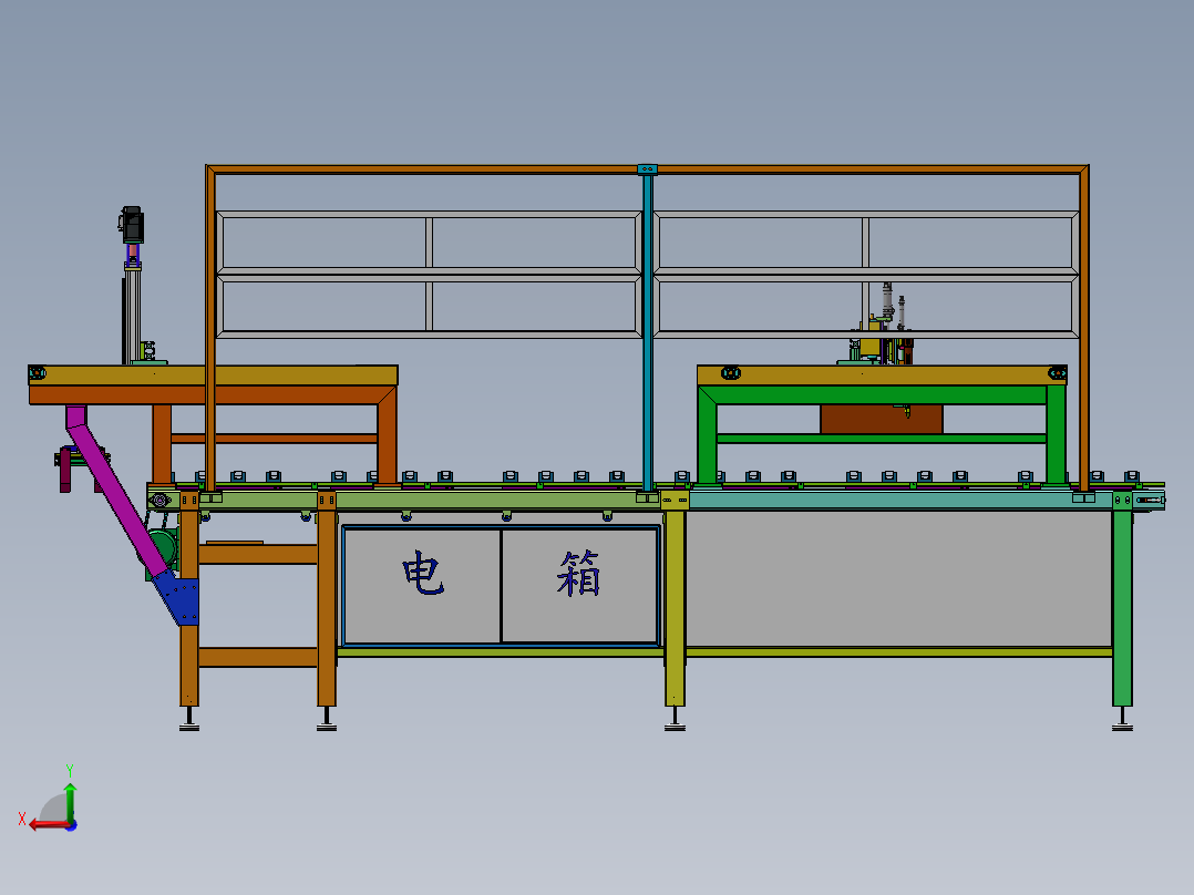 LED灯打螺丝组装收料打包设备后视图